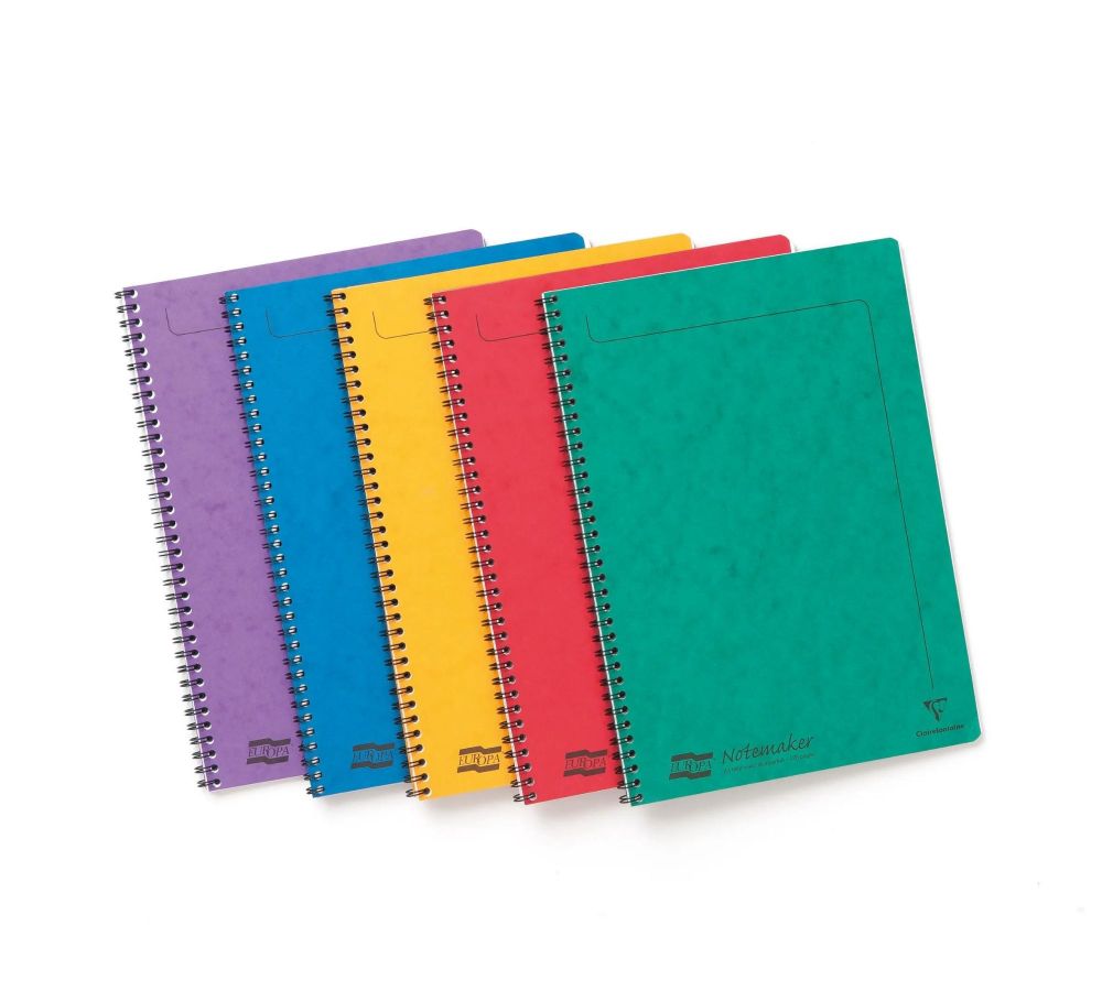 Clairefontaine Europa 10PK Notemaker A4 120 pages 90g paper Assorted