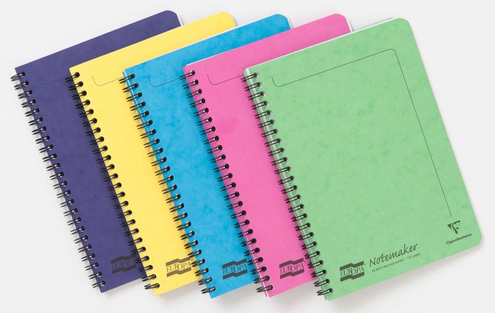 Clairefontaine Europa 10Pk Notemaker A5 120 pages 90g paper Assorted