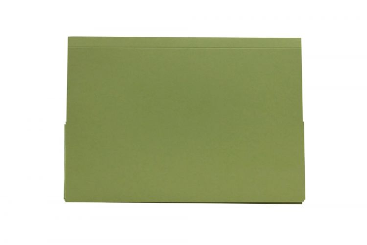 Exacompta Guildhall 25PK Double Pocket Legal Wallet 315gsm Green - Image 1