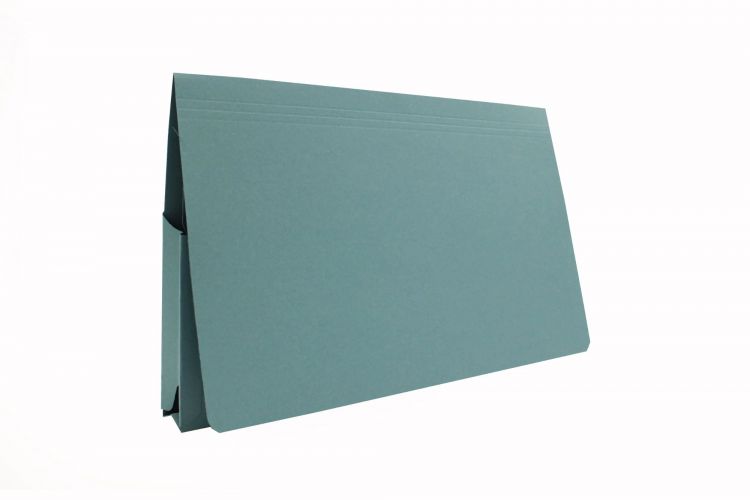 Exacompta Guildhall 50PK Full Flap Document Wallet 315gsm Blue - Image 2