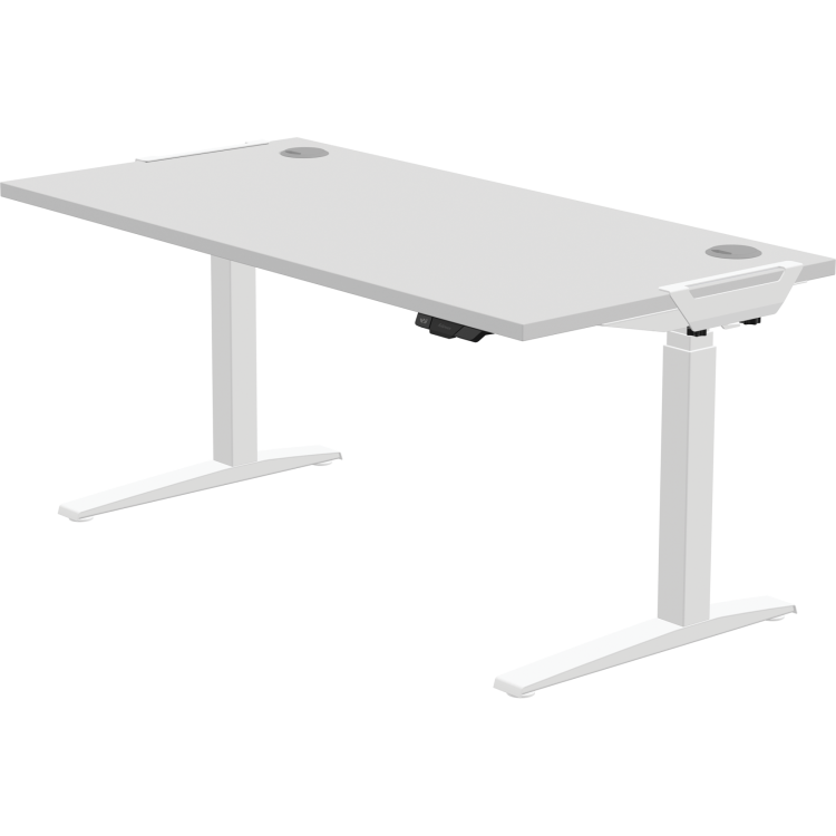 Fellowes Levado White Desk Base and Grey Worktop 1400mm
