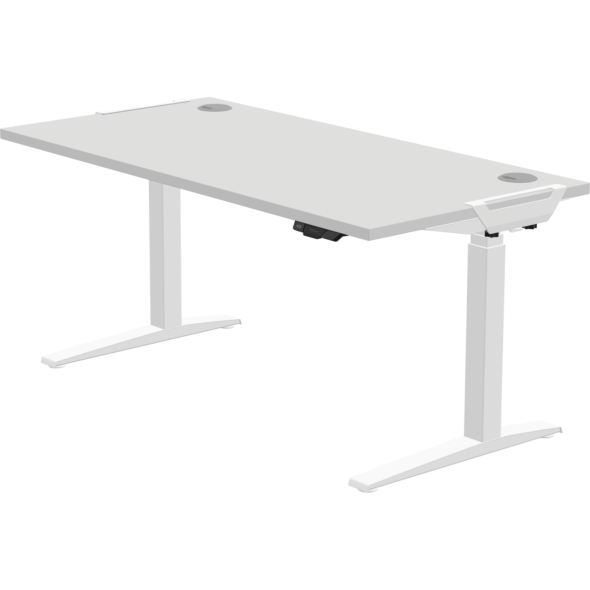 Fellowes Levado White Desk Base and Grey Worktop 1600mm