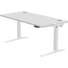 Fellowes Levado White Desk Base and Grey Worktop 1600mm thumbnail 1