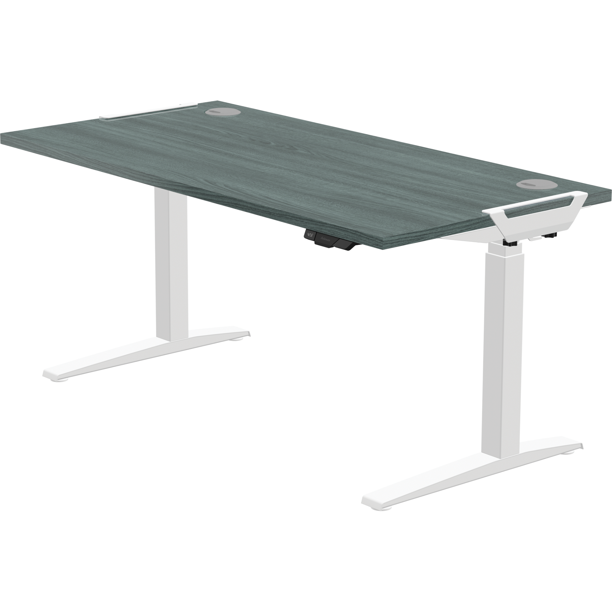 Fellowes Levado White Desk Base and Newport Oak Worktop 1400mm