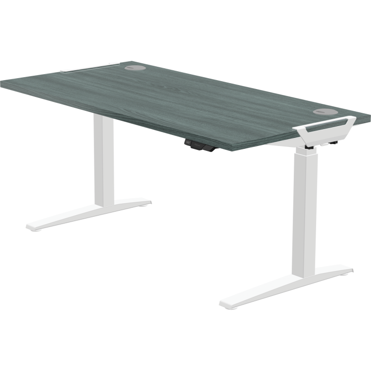 Fellowes Levado White Desk Base and Newport Oak Worktop 1400mm