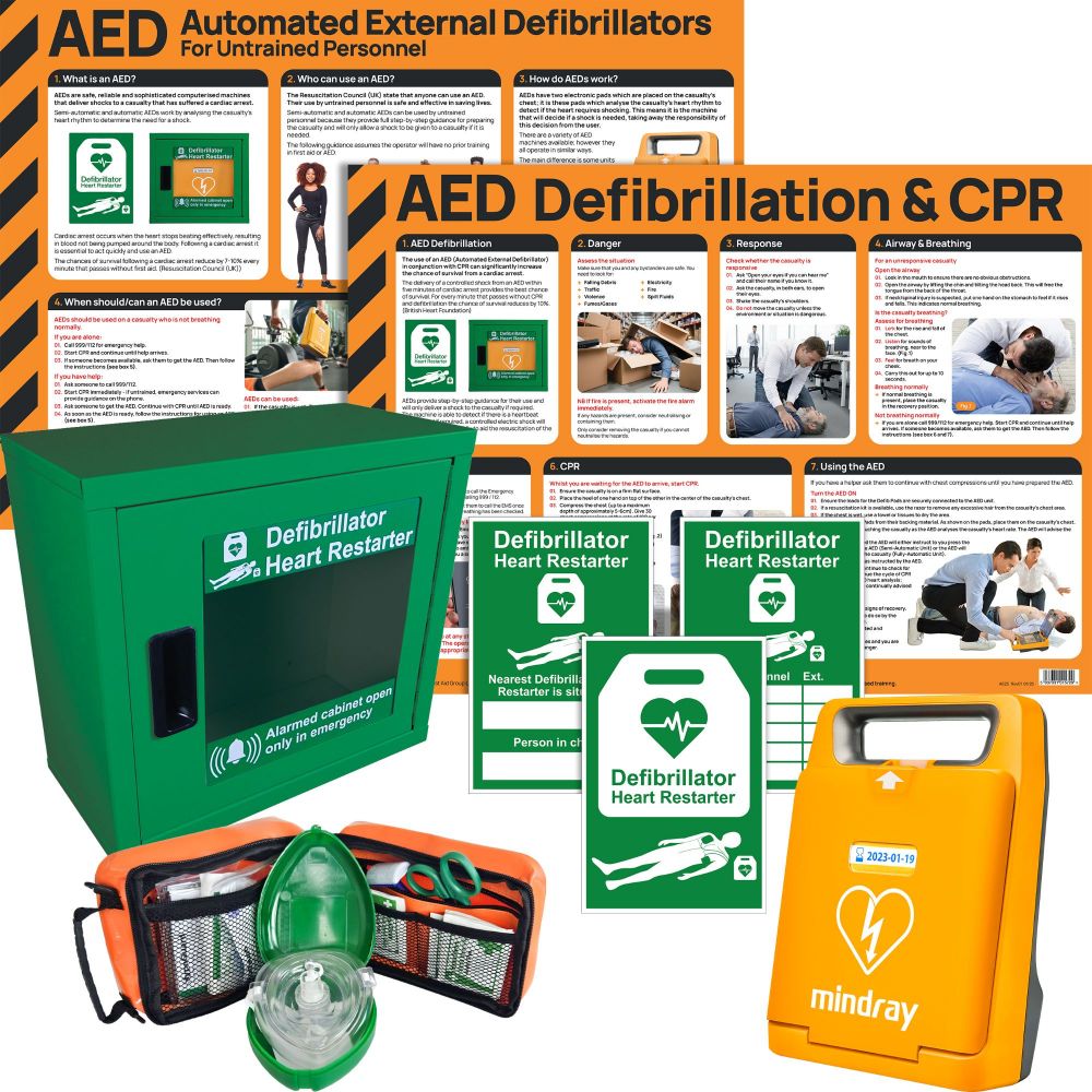 Mindray C1A AED Bundle with HypaGuard Outdoor Cabinet