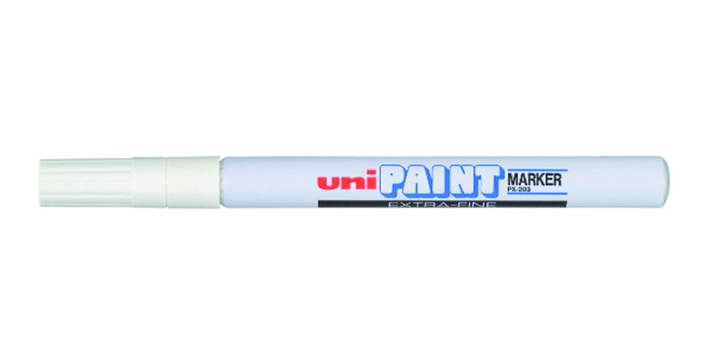 uni-ball PX-203 12 Pack White Paint Marker Ex-Fine Nib 0.8mm