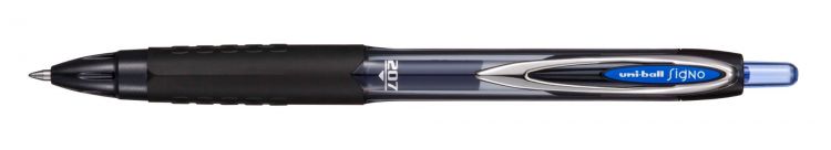 uni-ball Signo 207 12 Pack Blue Retractable 0.7mm Med Nib Rollerball
