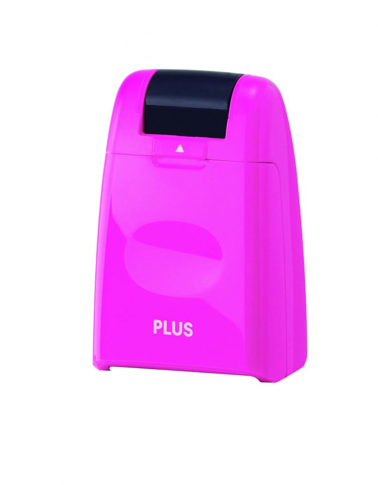 Plus By Pentel Guard Your ID Camouflage Roller Stamp Pink w/Black Ink - Image 1