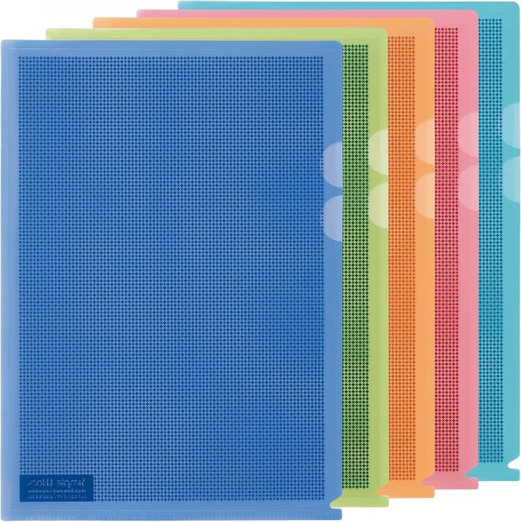 Plus By Pentel 5 Pack Camouflage A4 Polypropylene Folders Assorted - Image 1