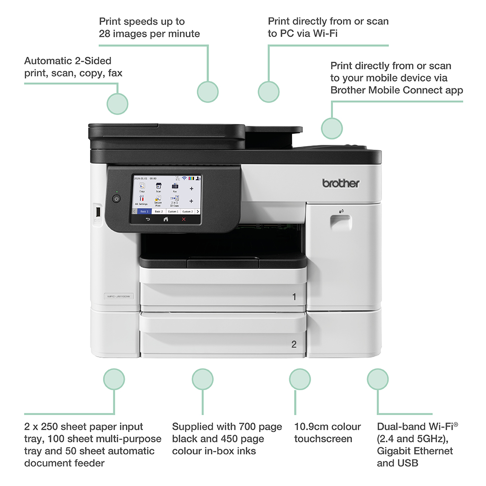 Brother MFC-J5110DW Wireless Colour Inkjet Multifunction