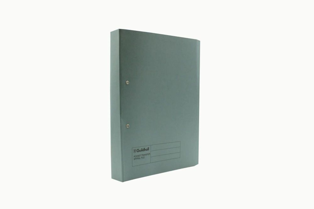Exacompta Guildhall Pocket Transfer Spring File Blue Pack of 25