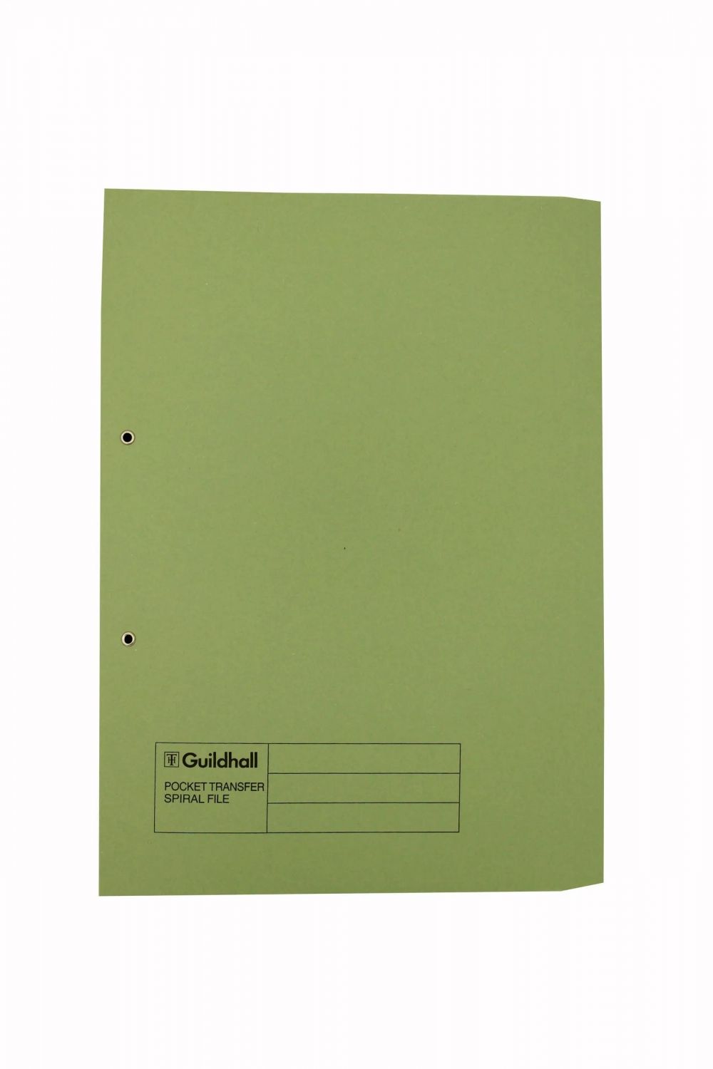 Exacompta Guildhall Pocket Transfer Spring File Green Pack of 25