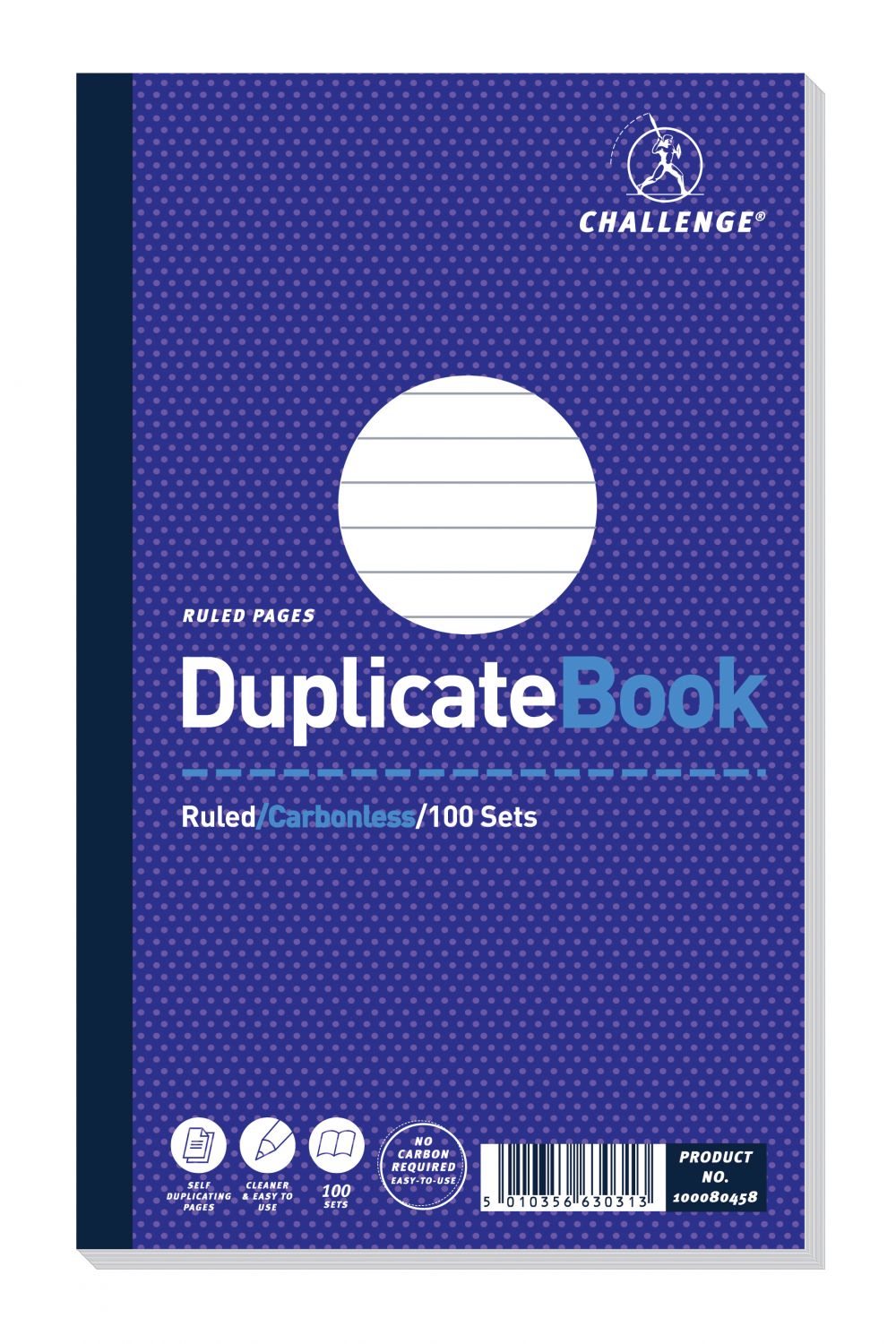 Challenge Carbonless Duplicate Book 100 Sets 210x130mm Pack of 5