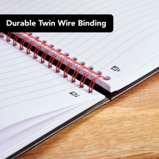 Black n` Red Wirebound Ruled Perforated Hardback Notebook A4 Pack 5 thumbnail 9