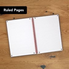 Black n` Red Wirebound Recycled Ruled Hardback Notebook A4 Pack of 5 thumbnail 7
