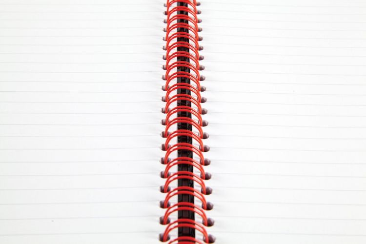 Black n` Red Wirebound Recycled Ruled Hardback Notebook A4 Pack of 5 - Image 3