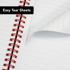 Black n` Red Wirebound Ruled Hardback Notebook 140 Pages A4 Pack 5 thumbnail 5