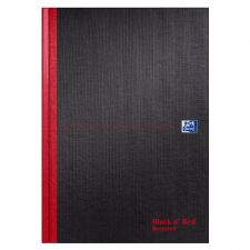Black n` Red Casebound Recycled Hardback Notebook A4 Pack of 5 thumbnail 1