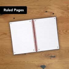Black n` Red Wirebound Recycled Ruled Hardback Notebook A5 Pack of 5 thumbnail 5
