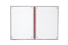 Black n` Red Wirebound Recycled Ruled Hardback Notebook A5 Pack of 5 thumbnail 2