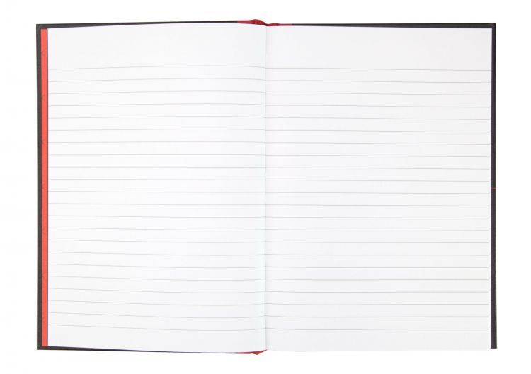Black n` Red Casebound Hardback Notebook 192 Pages A5 Pack of 5 - Image 3