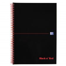 Black n` Red Wirebound Notebook 100 Pages A4 Pack of 10 thumbnail 1