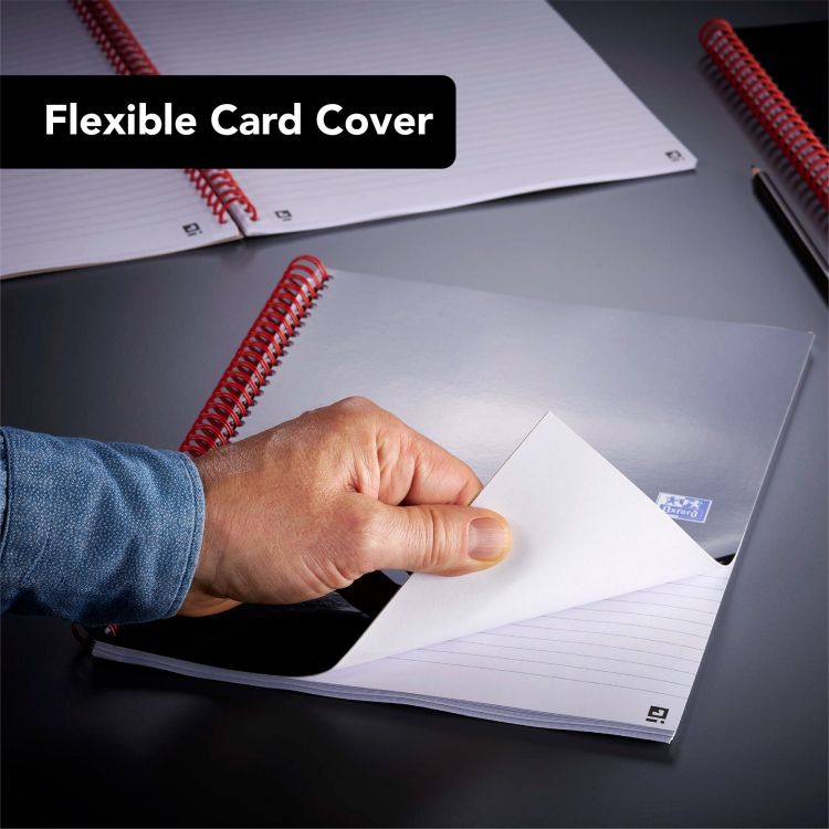 Black n` Red Wirebound Notebook 100 Pages A4 Pack of 10 - Image 5