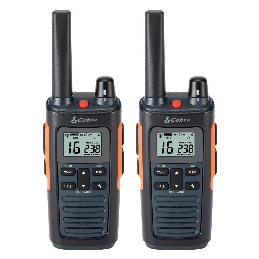 Cobra RX680 2 Way Radio 16 Channel Twin Pack