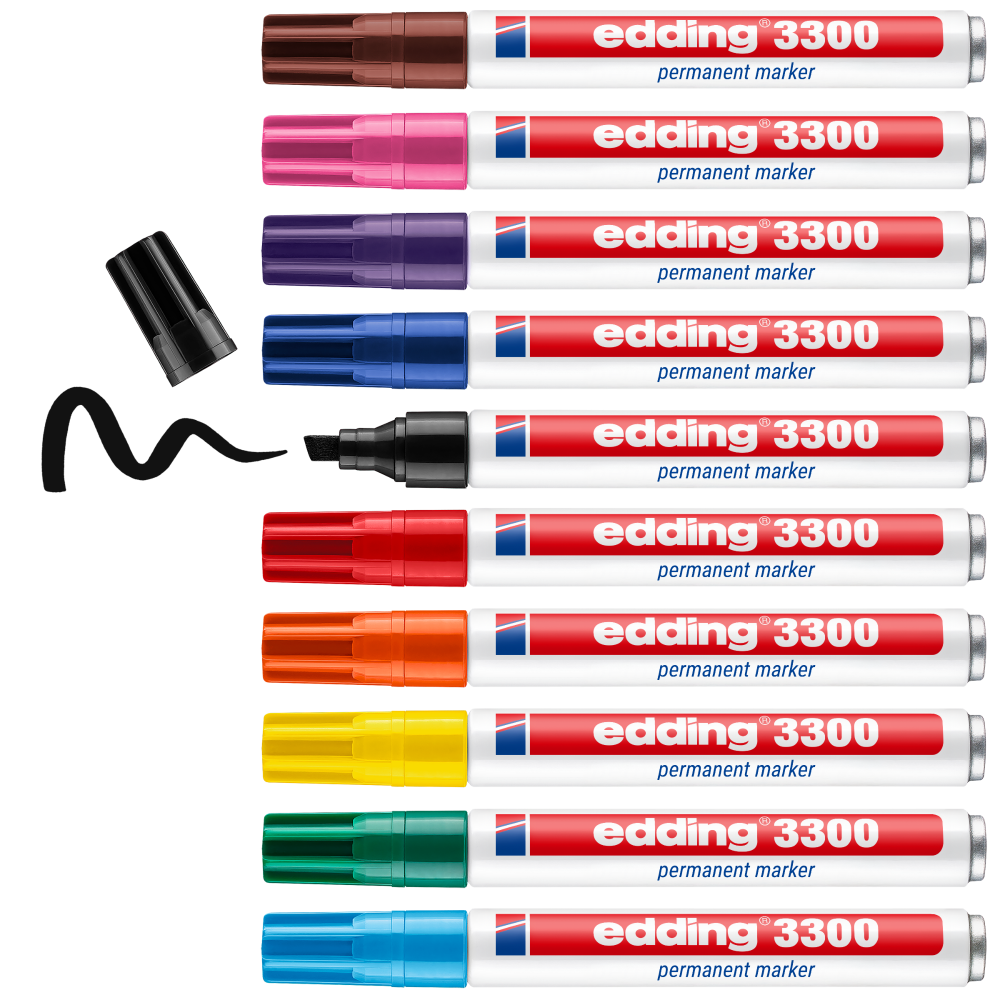 edding 3300 Permanent Marker Assorted colour Pack of 10