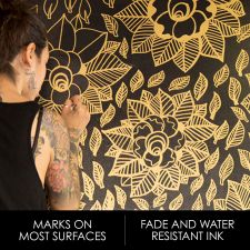 Sharpie Metallic Permanent Markers Gold Fine Point Single Pack thumbnail 5