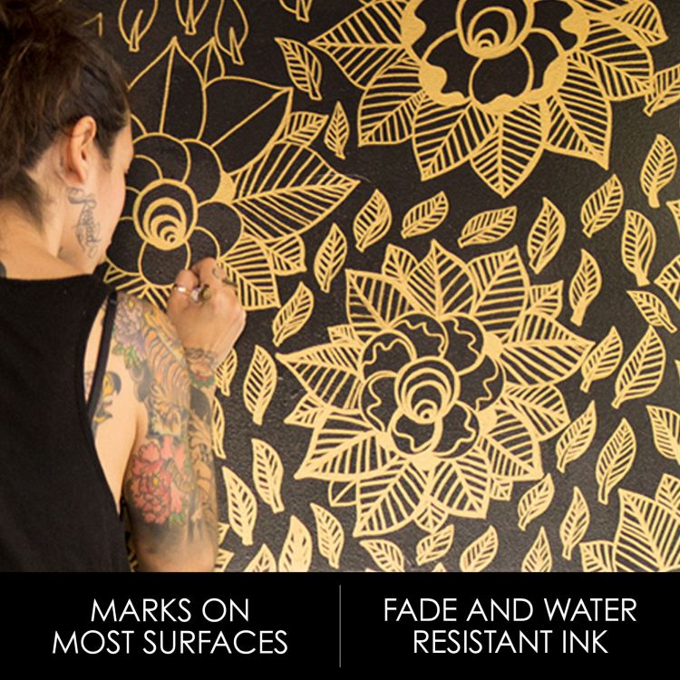 Sharpie Metallic Permanent Markers Gold Fine Point Single Pack - Image 5