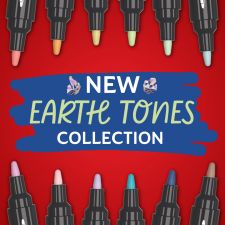 Sharpie Creative Marker Acrylic Paint Bullet Tip Pack of 5 Assorted Earth Colours thumbnail 3