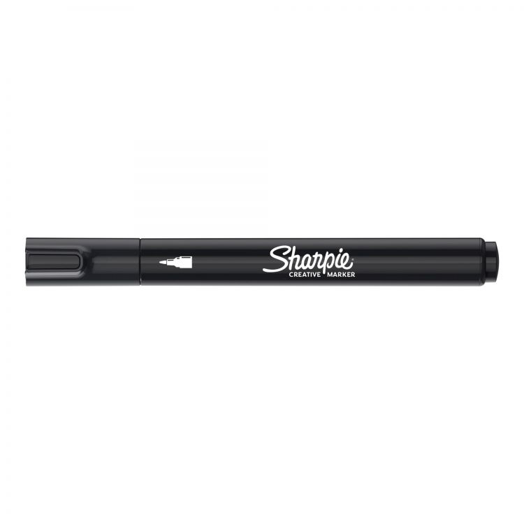 Sharpie Creative Marker Acrylic Paint Bullet Tip Box of 6 Black - Image 2