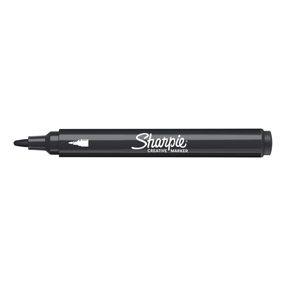 Sharpie Creative Marker Acrylic Paint Bullet Tip Box of 6 Black