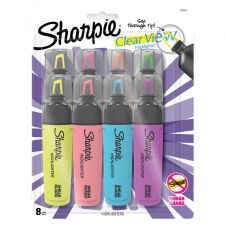 Sharpie Tank Highlighters Clearview  Assorted Colours Pack of 8 thumbnail 1
