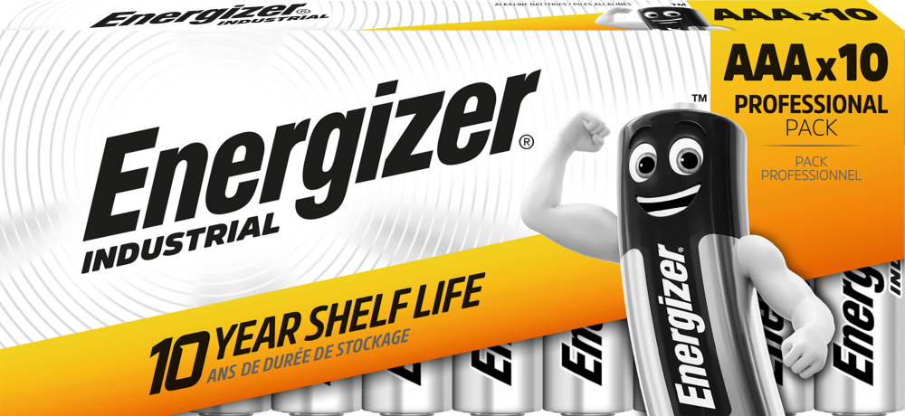 Energizer Industrial Alkaline AAA Battery Pack of 10