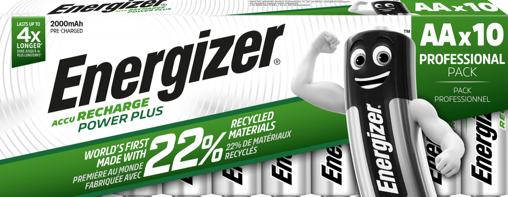 Energizer Rechargeable Power Plus AA Battery Pack of 10