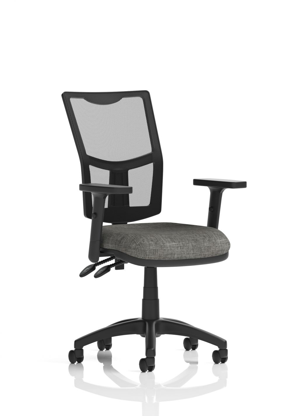 DYNAMIC  Eclipse Plus II Lever Task Operator Chair Mesh Back Charcoal With Adjustable Arms