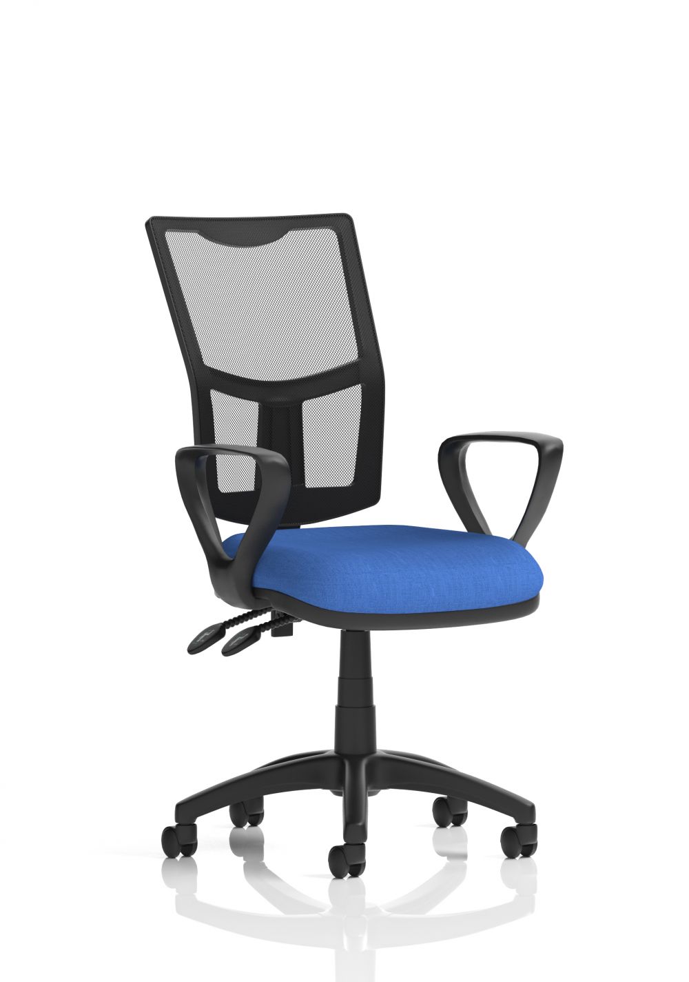 DYNAMIC  Eclipse Plus II Lever Task Operator Chair Mesh Back Blue With Loop Arms
