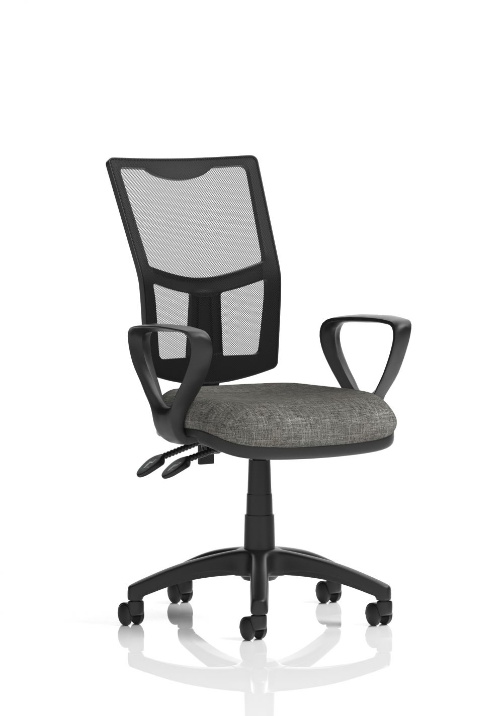 DYNAMIC  Eclipse Plus II Lever Task Operator Chair Mesh Back Charcoal With Loop Arms