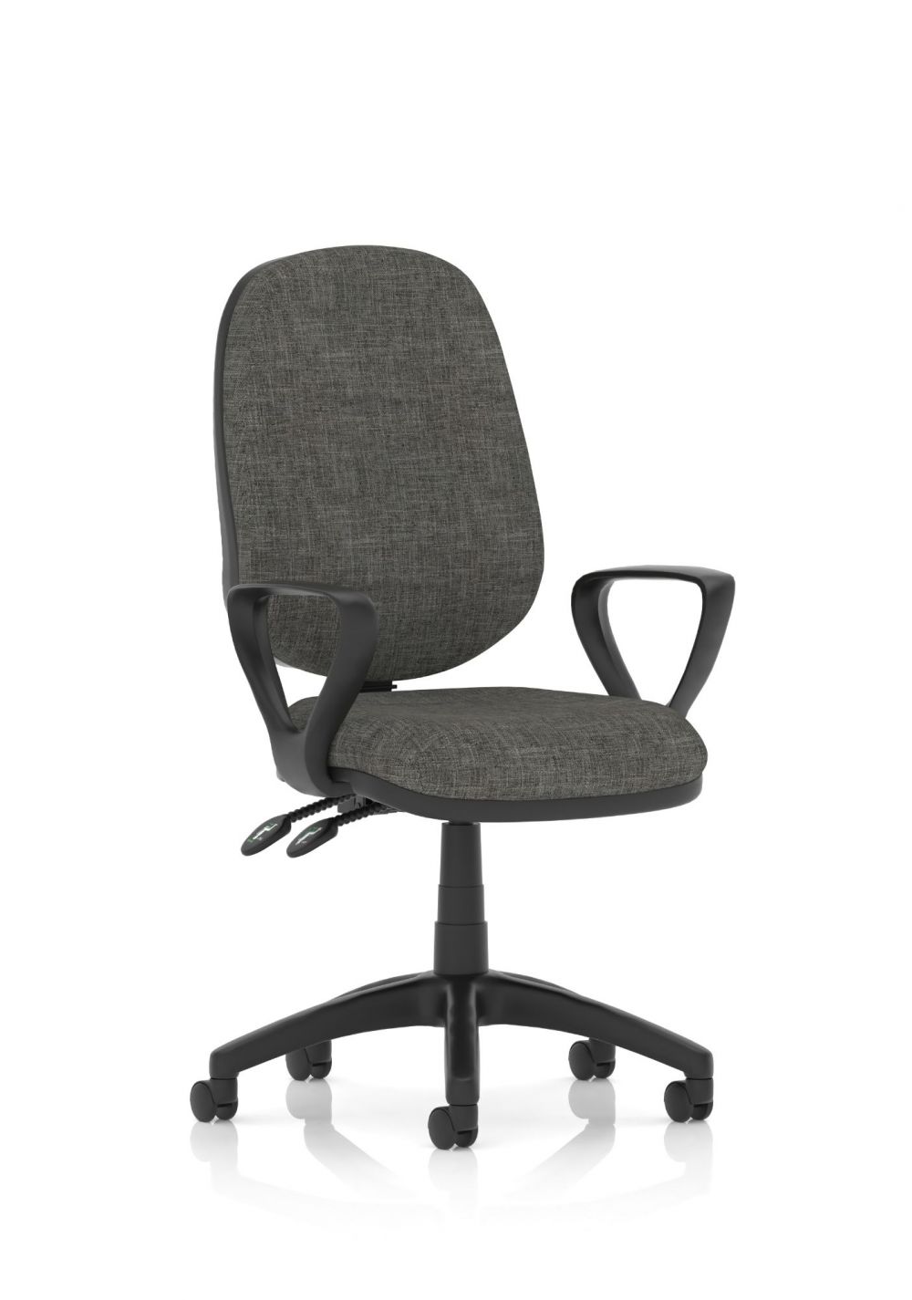 DYNAMIC  Luna II Lever Task Operator Chair With Loop Arms Charcoal