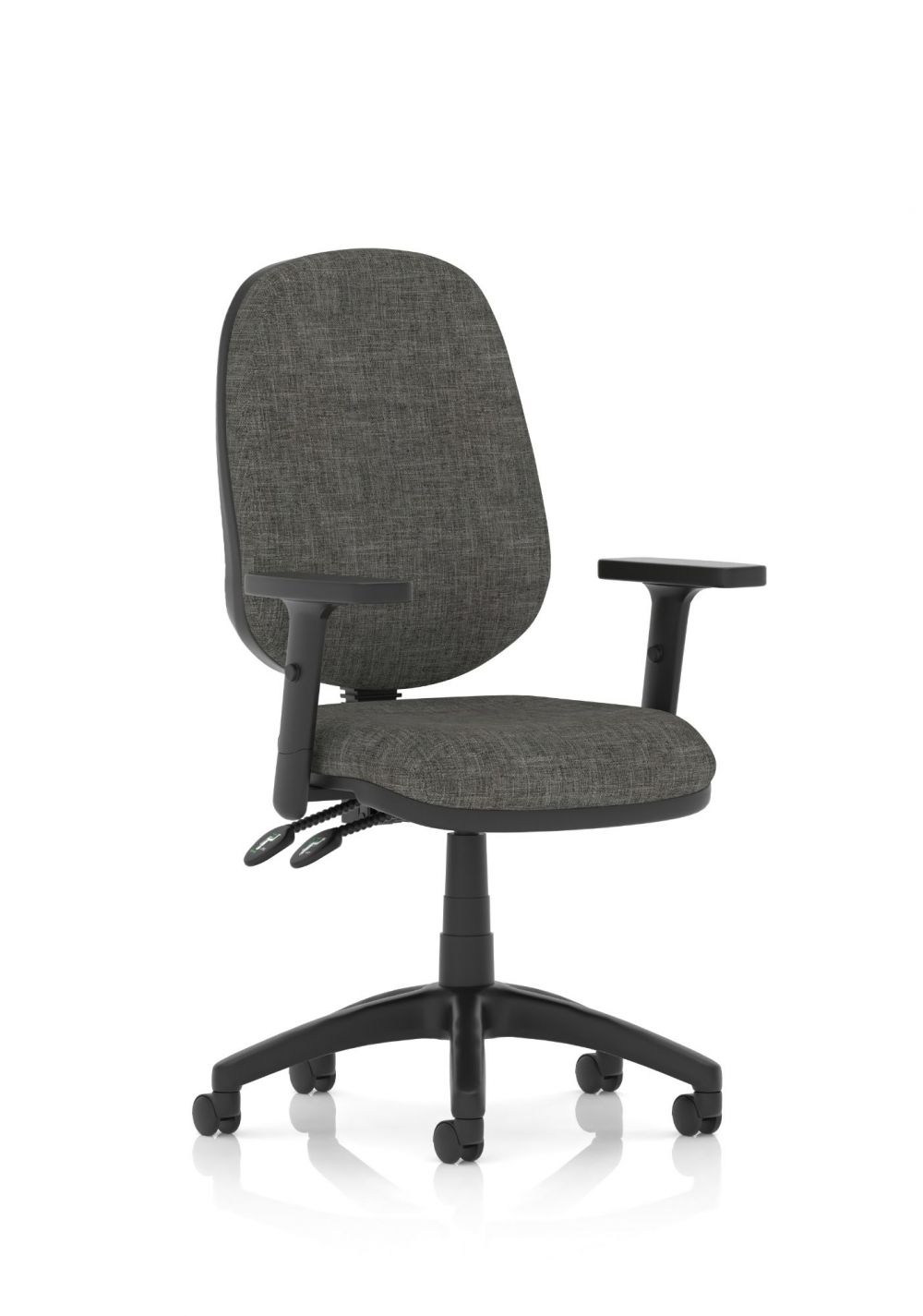 DYNAMIC  Luna II Lever Task Operator Chair With Height Adjustable Arms Charcoal
