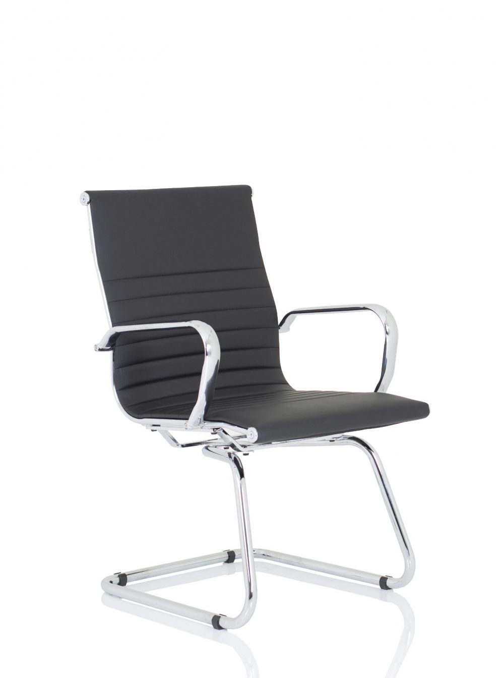 DYNAMIC  Nola Cantilever Chair Soft Bonded Leather Black