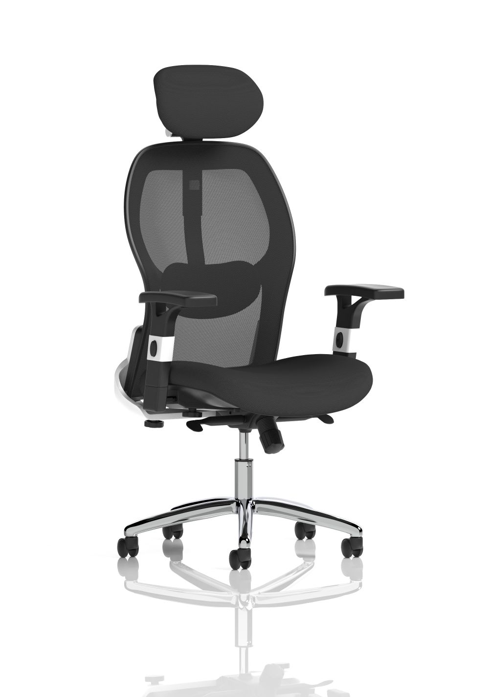 DYNAMIC  Sanderson II Mesh Back Chair Black Fabric Seat