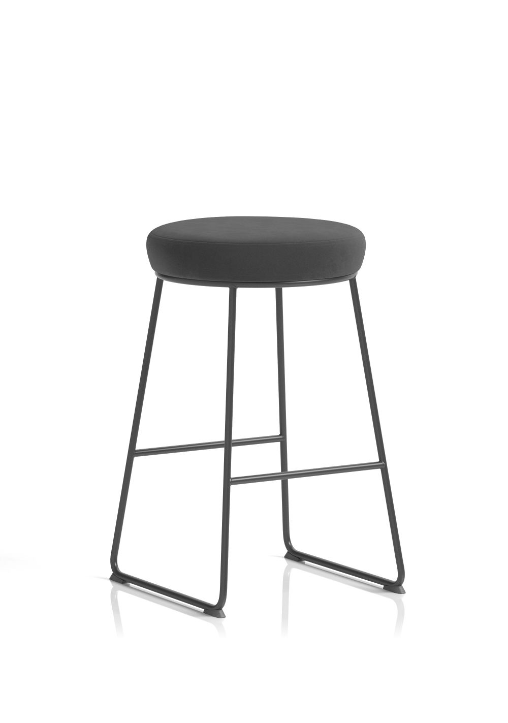 DYNAMIC  Turin Stool Black Frame Black Seat Pad
