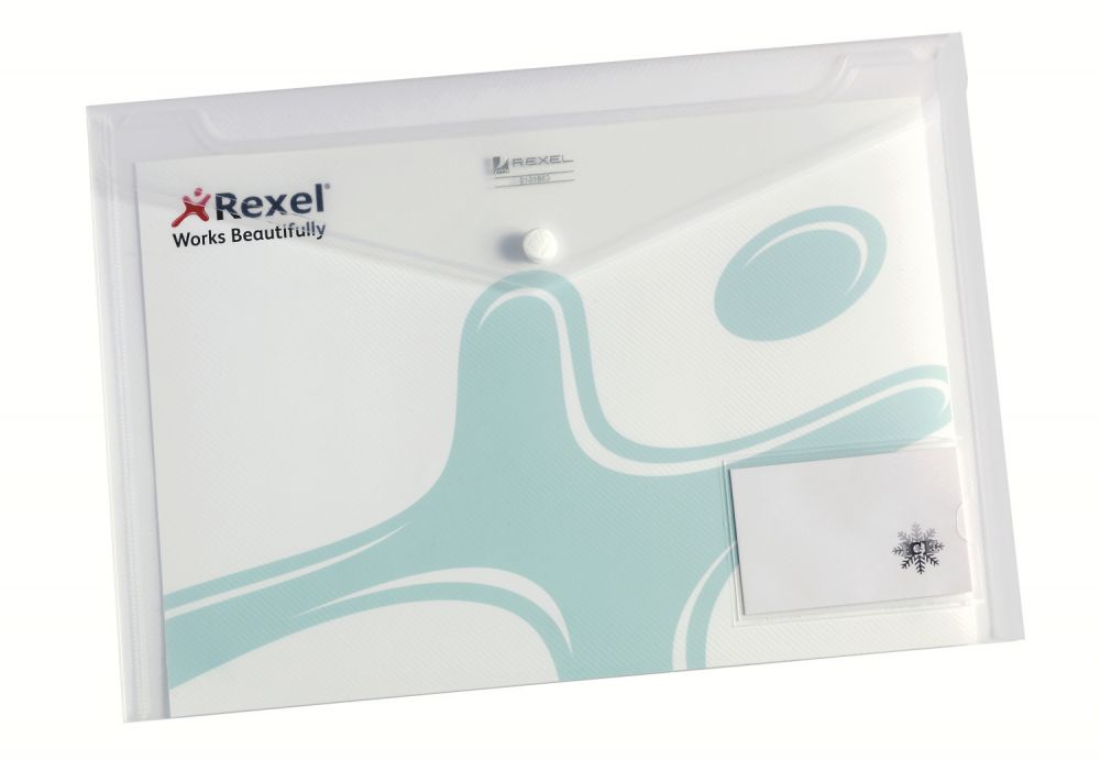 Rexel 2101663 Ice Popper Clear A4 Wallet Pack of 5