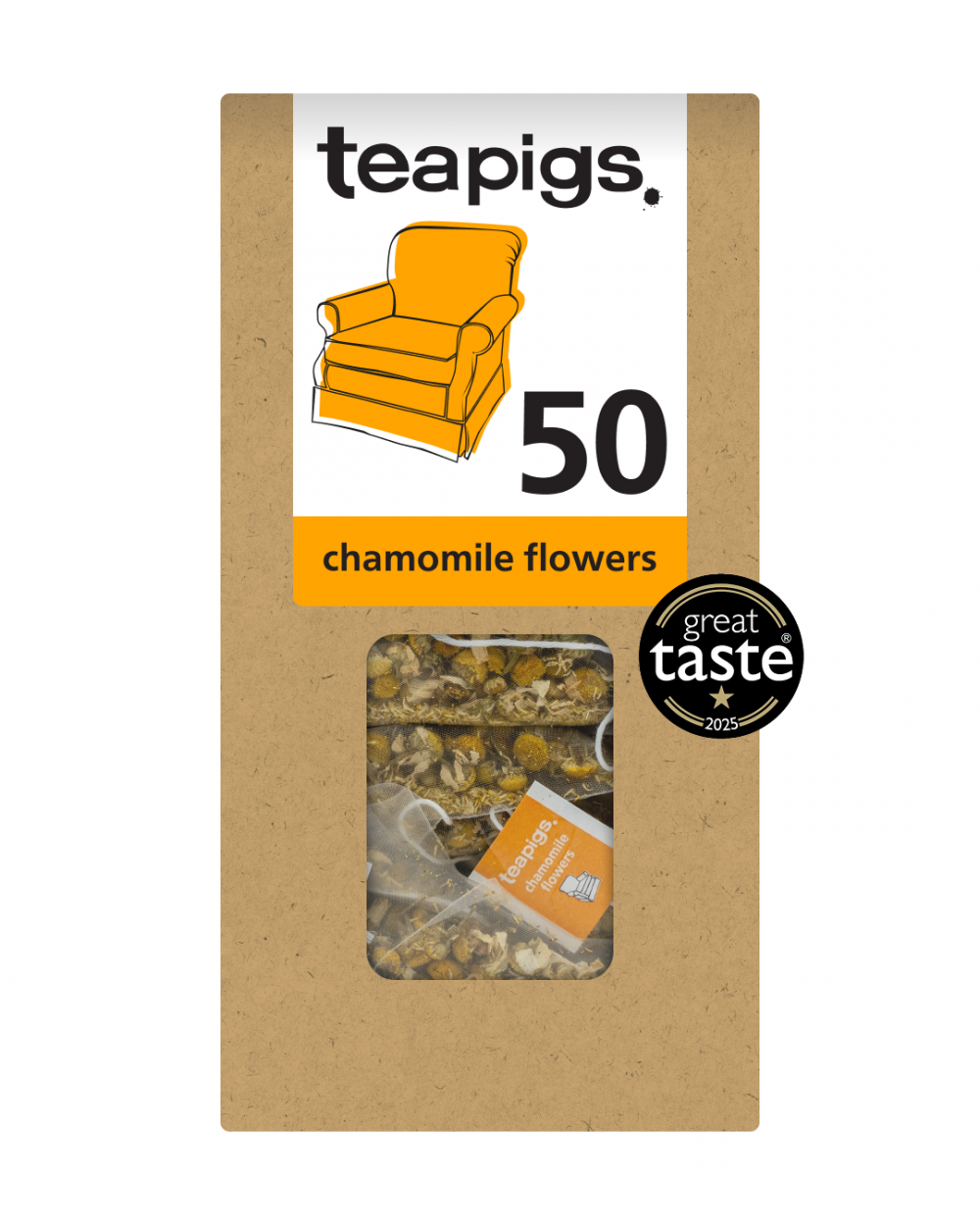 Teapigs Chamomile flowers Envelope Tea Bags Pack of 50