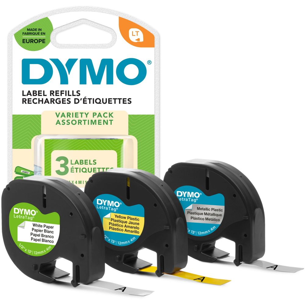 Dymo 91240 Letratag Starter Kit - 3 Pack Letratag Rolls