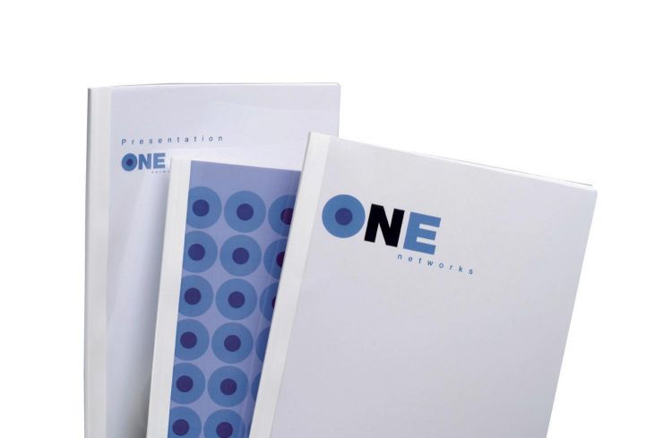 GBC IB370021 A4 Clear White Gloss Thermal Binding Cover 3mm Pack of 100 - Image 2